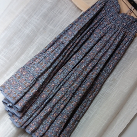 Floral Blue Maxi Skirt - Picture 7 of 9